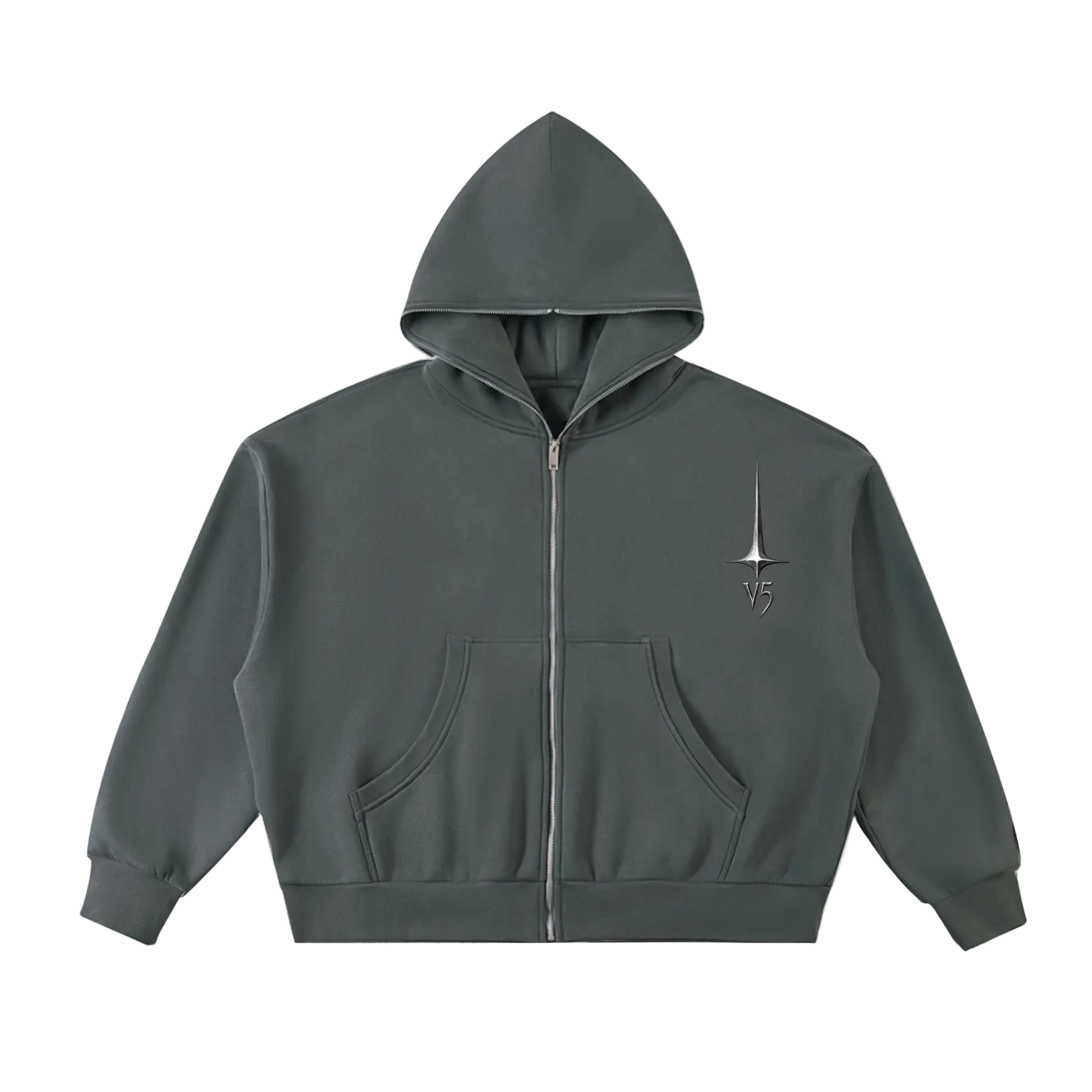 V5 - Full Zip Boxy Hoodie