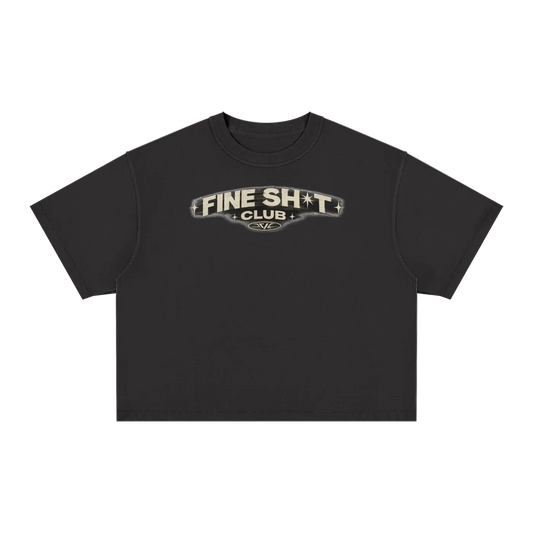 FINE SH*T CLUB - Unisex Vintage Wash Boxy T-Shirt
