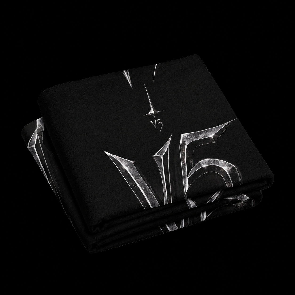 V5 BEACH TOWEL| Metallic Logo on Black