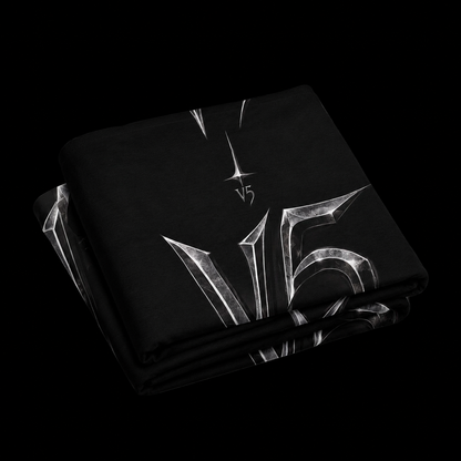 V5 BEACH TOWEL| Metallic Logo on Black