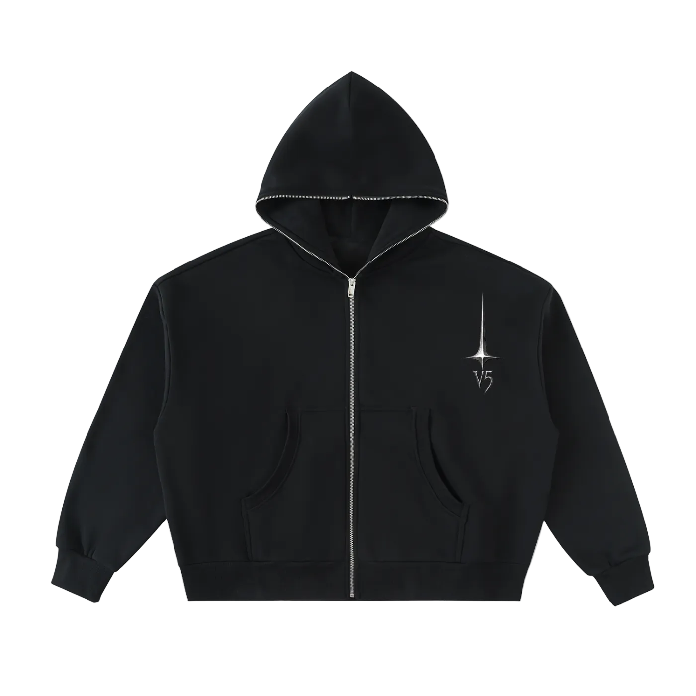 V5 - Full Zip Boxy Hoodie